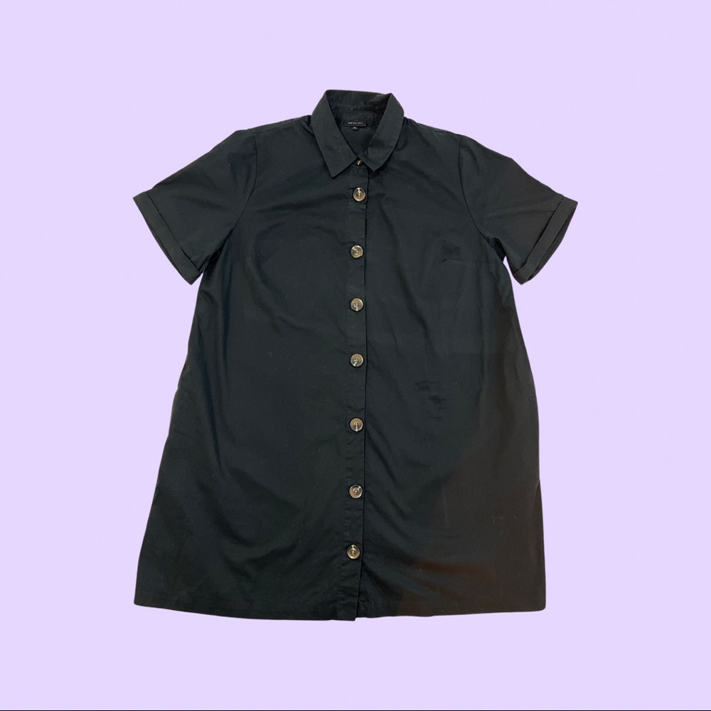 Button down straight mini dress size L
